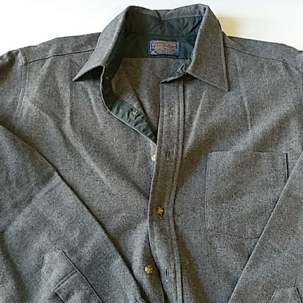 Pendleton made in U.S. grey wool with green